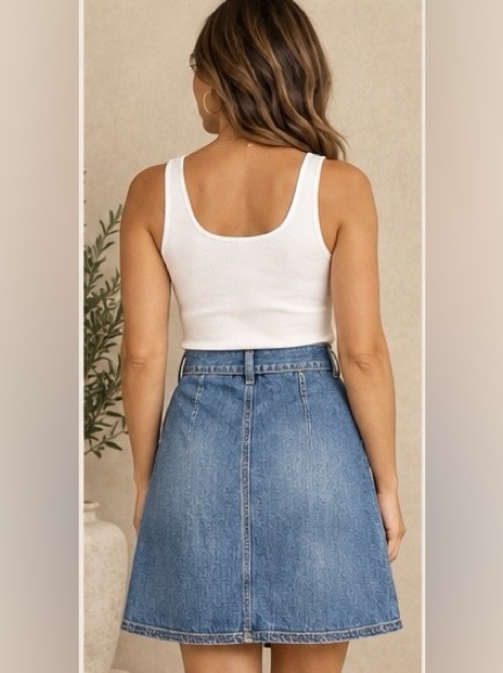 Current Elliott Denim Wrap Skirt Blue Size 1 A-Line Tie Front - Picture 2 of 9